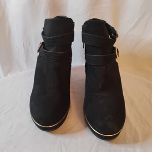 Andiamo Suede Wedge Heel Boot